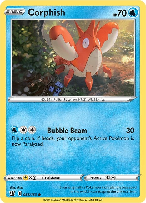 Image for Corphish (038/163) (SWSH05: Battle Styles) (SWSH05) - Pokemon