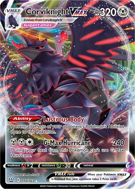 Image for Corviknight VMAX (110/163) (SWSH05: Battle Styles) (SWSH05) - Pokemon