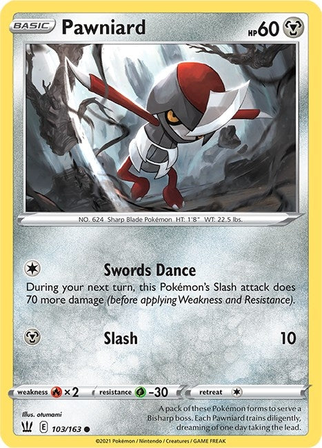 Image for Pawniard (103/163) (SWSH05: Battle Styles) (SWSH05) - Pokemon