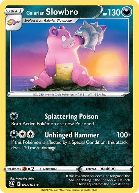 Image for Galarian Slowbro (092/163) (SWSH05: Battle Styles) (SWSH05) - Pokemon