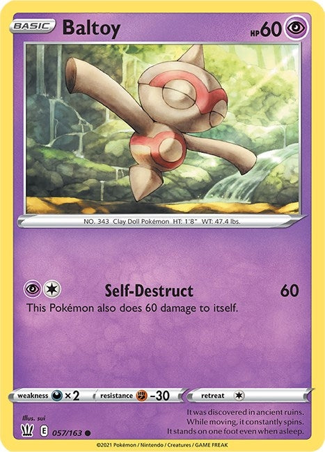 Image for Baltoy (057/163) (SWSH05: Battle Styles) (SWSH05) - Pokemon