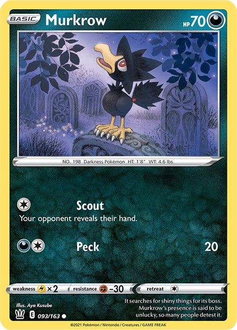 Image for Murkrow (093/163) (SWSH05: Battle Styles) (SWSH05) - Pokemon