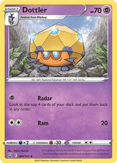 Image for Dottler (064/163) (SWSH05: Battle Styles) (SWSH05) - Pokemon
