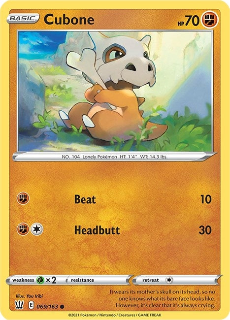 Image for Cubone (069/163) (SWSH05: Battle Styles) (SWSH05) - Pokemon