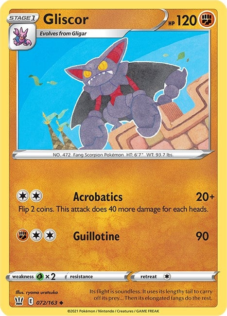 Image for Gliscor (072/163) (SWSH05: Battle Styles) (SWSH05) - Pokemon