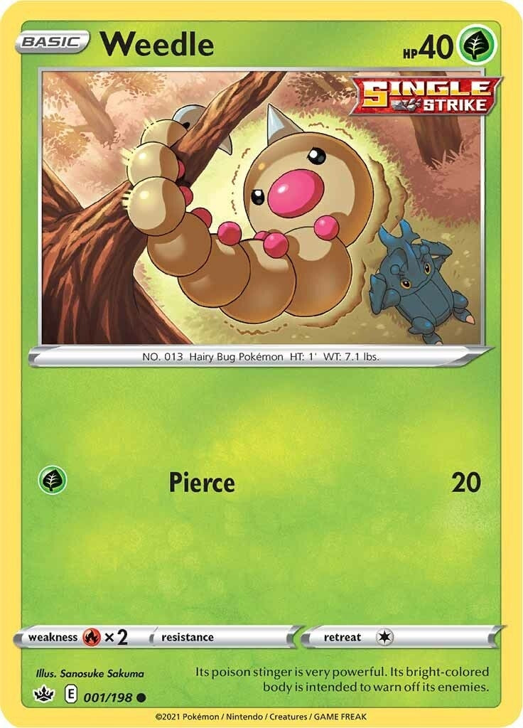 Image for Weedle (001/198) (SWSH06: Chilling Reign) (SWSH06) - Pokemon