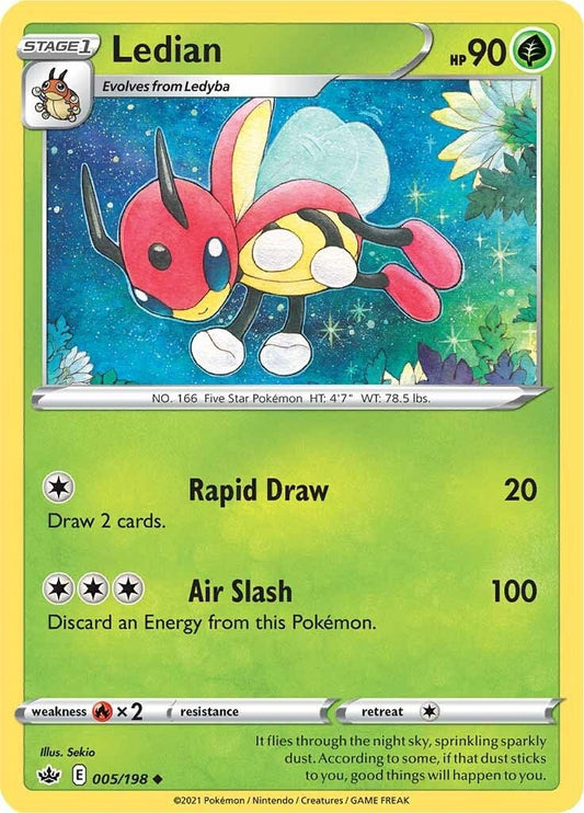Image for Ledian (005/198) (SWSH06: Chilling Reign) (SWSH06) - Pokemon