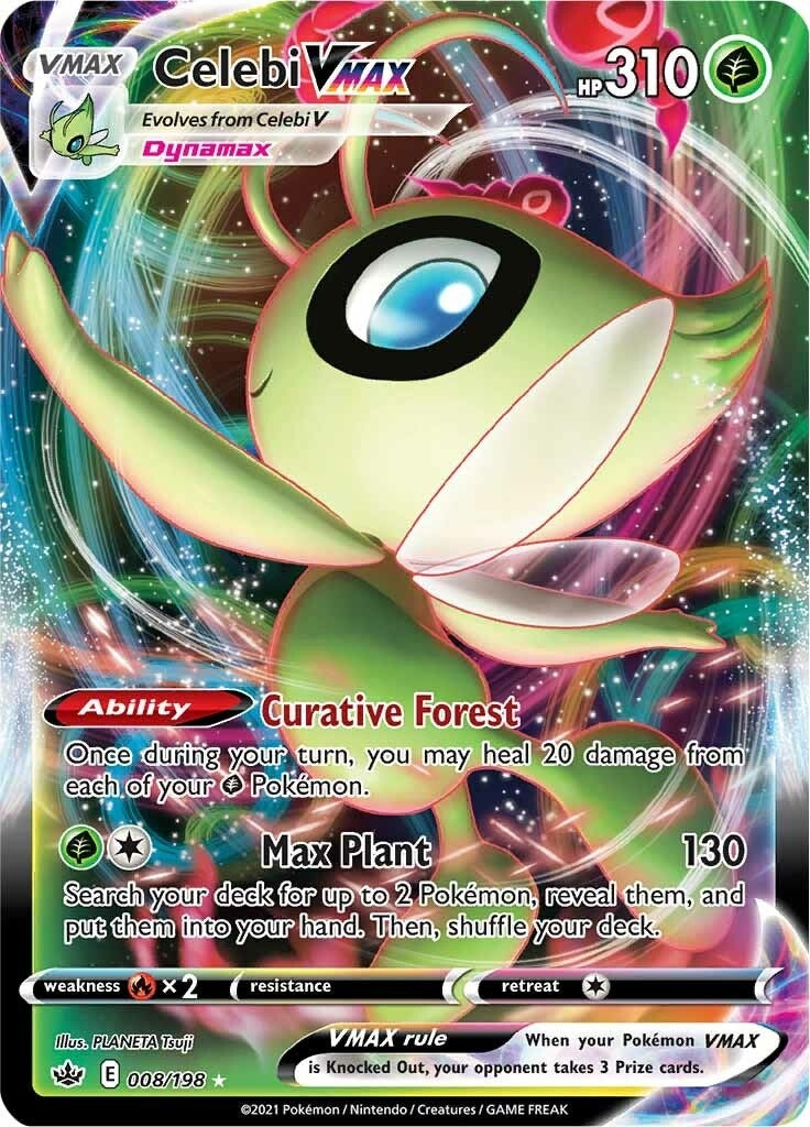 Image for Celebi VMAX (008/198) (SWSH06: Chilling Reign) (SWSH06) - Pokemon