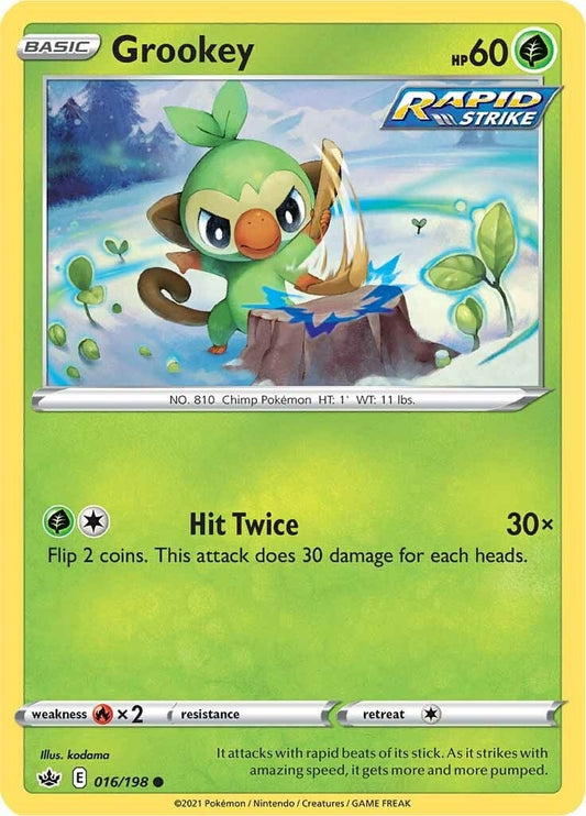 Image for Grookey (016/198) (SWSH06: Chilling Reign) (SWSH06) - Pokemon