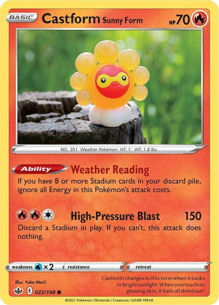 Image for Castform Sunny Form (022/198) (SWSH06: Chilling Reign) (SWSH06) - Pokemon