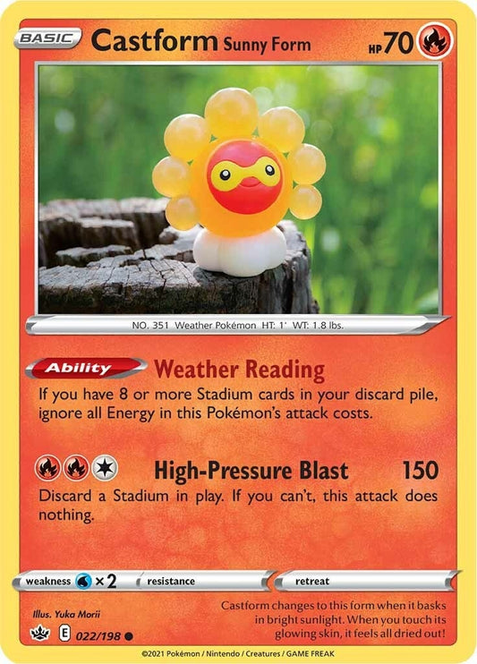 Image for Castform Sunny Form (022/198) (SWSH06: Chilling Reign) (SWSH06) - Pokemon