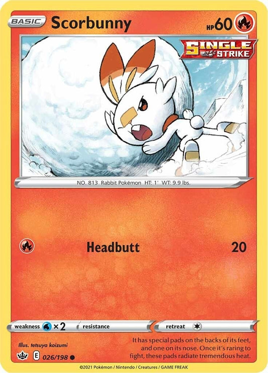 Image for Scorbunny (026/198) (SWSH06: Chilling Reign) (SWSH06) - Pokemon
