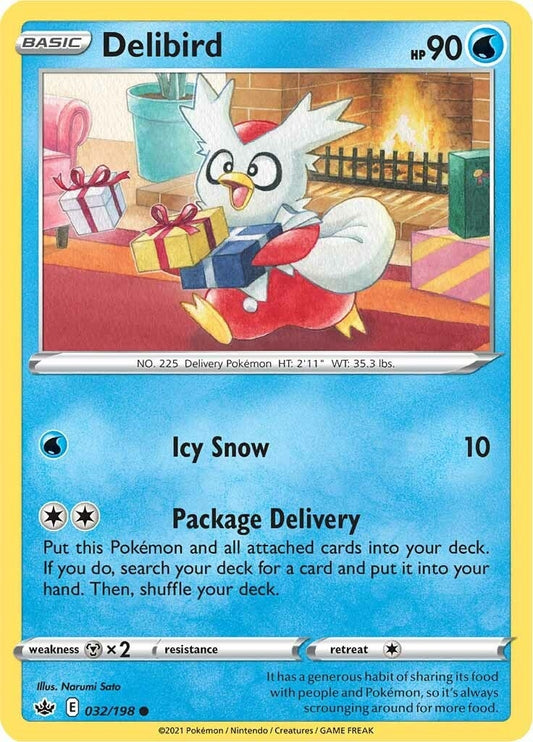 Image for Delibird (032/198) (SWSH06: Chilling Reign) (SWSH06) - Pokemon