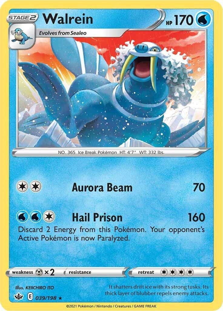 Image for Walrein (039/198) (SWSH06: Chilling Reign) (SWSH06) - Pokemon