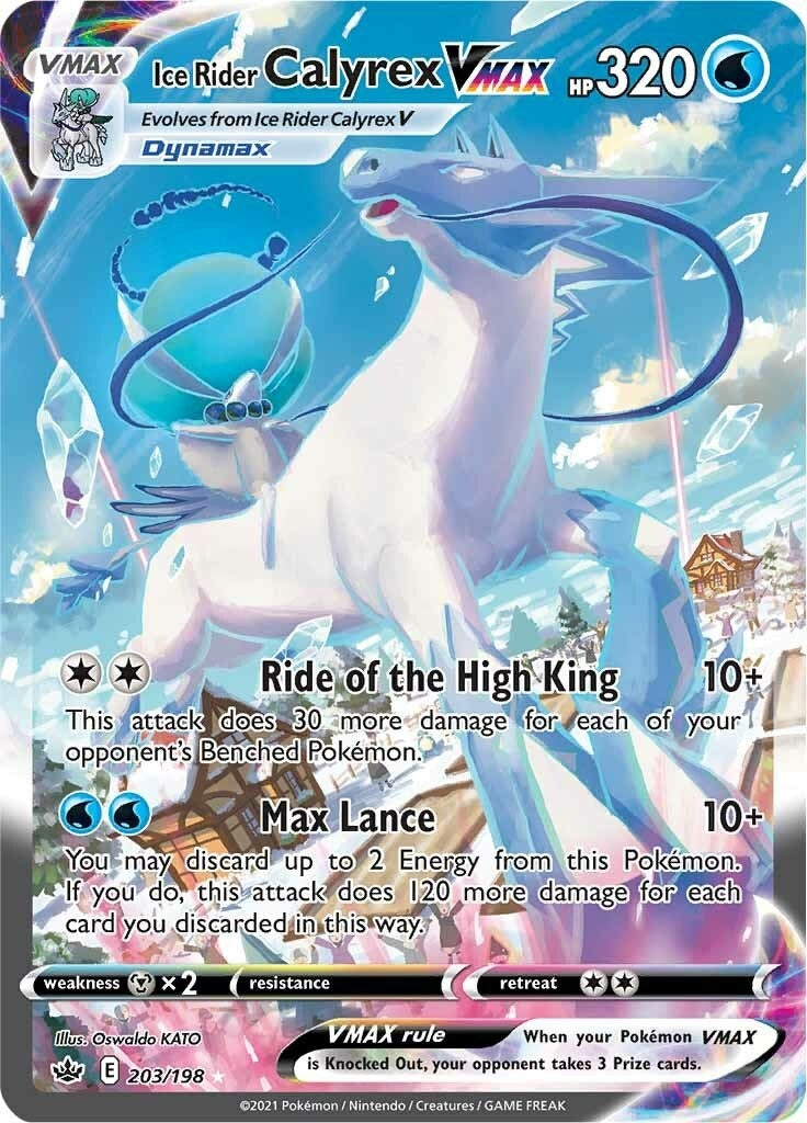 Image for Ice Rider Calyrex VMAX (Alternate Art Secret) (203/198) (SWSH06: Chilling Reign) (SWSH06) - Pokemon