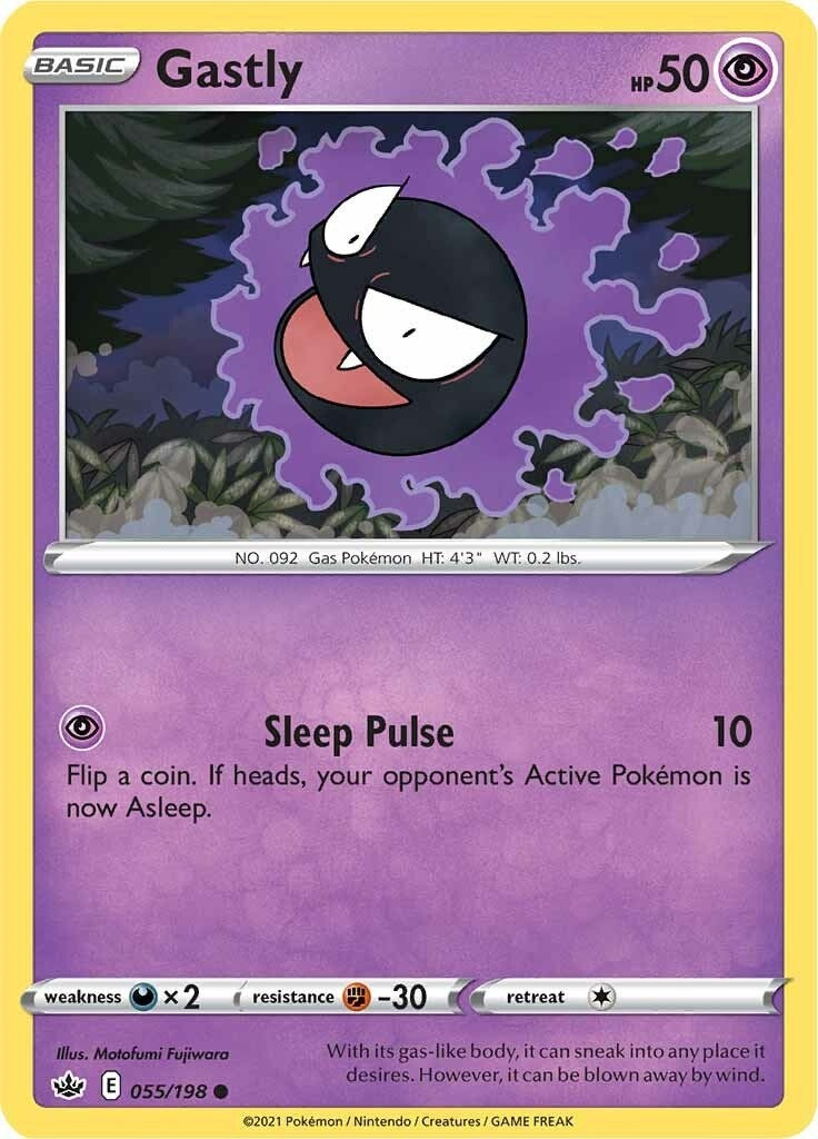 Image for Gastly (055/198) (SWSH06: Chilling Reign) (SWSH06) - Pokemon