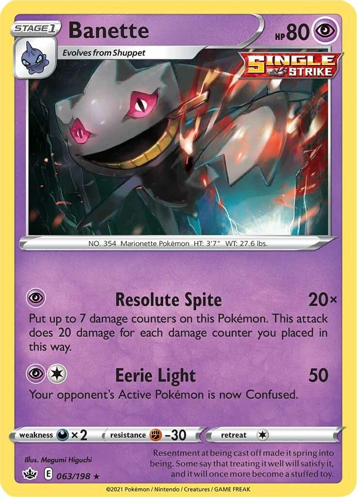 Image for Banette (063/198) (SWSH06: Chilling Reign) (SWSH06) - Pokemon