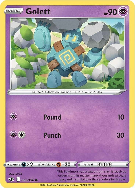 Image for Golett (065/198) (SWSH06: Chilling Reign) (SWSH06) - Pokemon