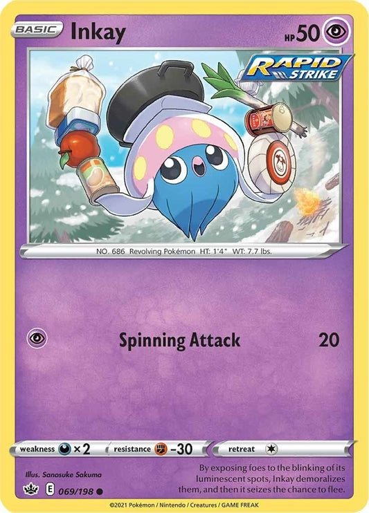 Image for Inkay (069/198) (SWSH06: Chilling Reign) (SWSH06) - Pokemon