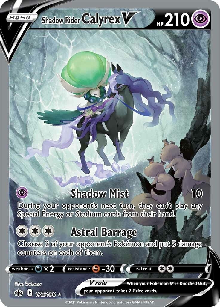 Image for Shadow Rider Calyrex V (Alternate Full Art) (172/198) (SWSH06: Chilling Reign) (SWSH06) - Pokemon