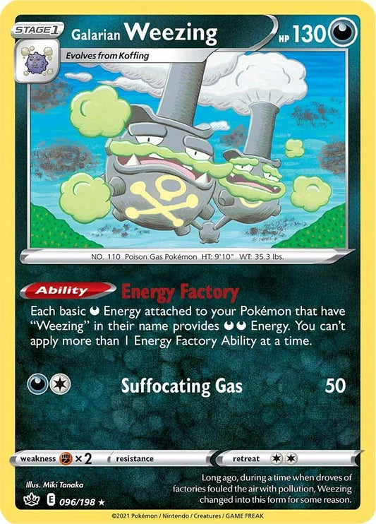 Image for Galarian Weezing (096/198) (SWSH06: Chilling Reign) (SWSH06) - Pokemon