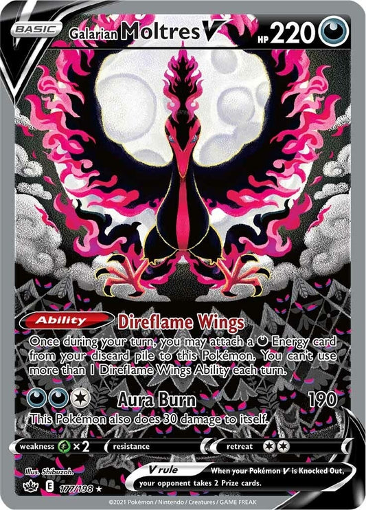 Image for Galarian Moltres V (Alternate Full Art) (177/198) (SWSH06: Chilling Reign) (SWSH06) - Pokemon