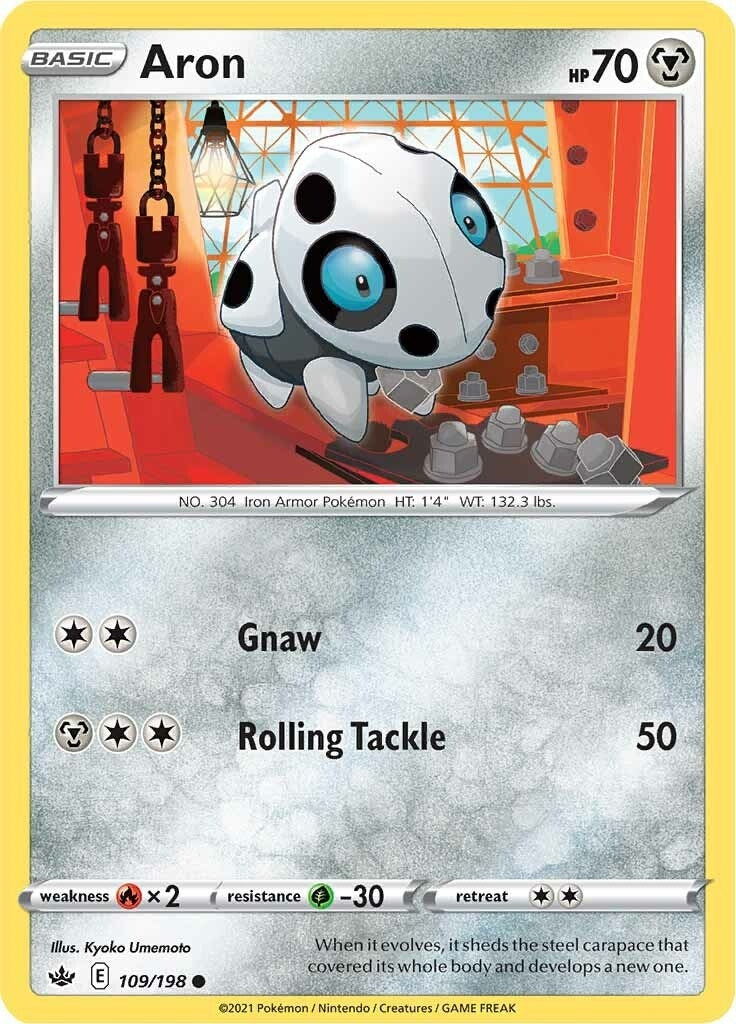 Image for Aron (109/198) (SWSH06: Chilling Reign) (SWSH06) - Pokemon