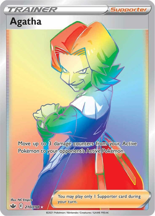 Image for Agatha (Secret) (210/198) (SWSH06: Chilling Reign) (SWSH06) - Pokemon