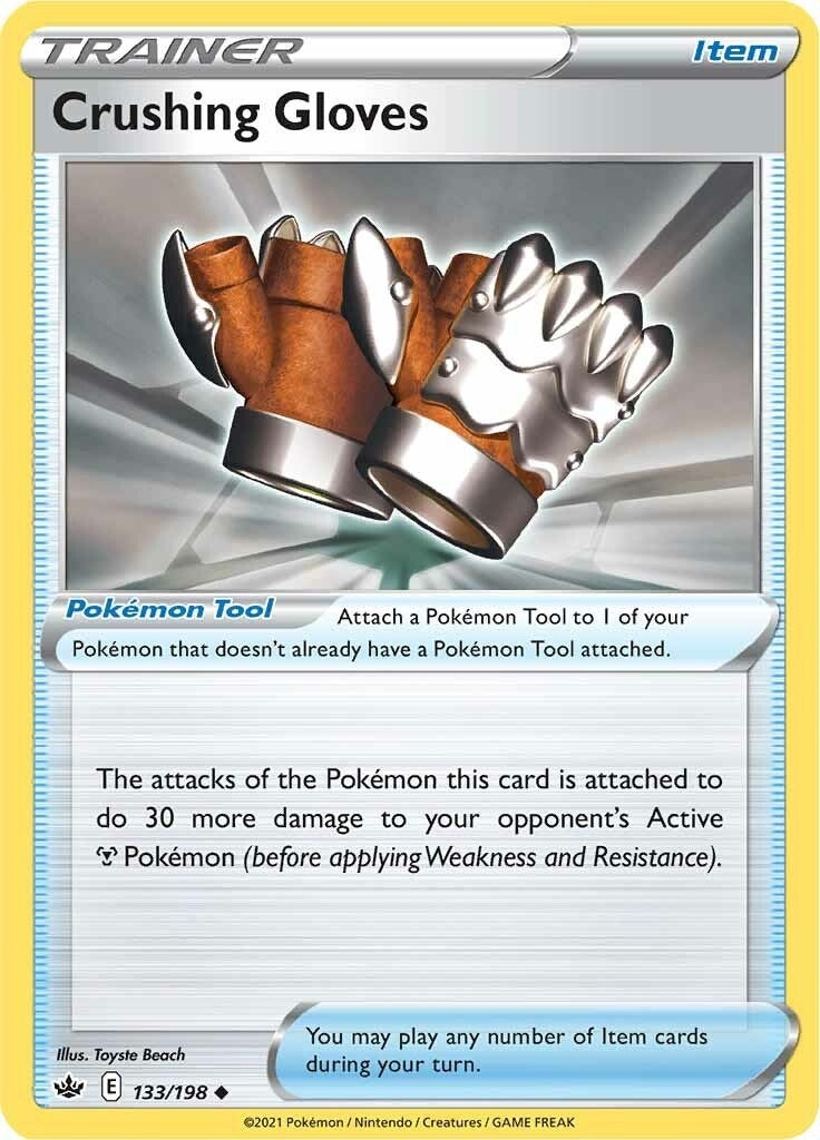 Image for Crushing Gloves (133/198) (SWSH06: Chilling Reign) (SWSH06) - Pokemon