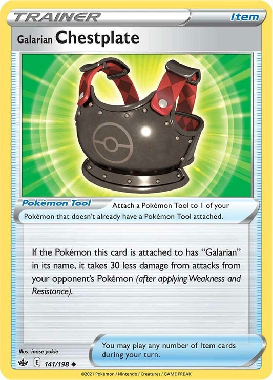 Image for Galarian Chestplate (141/198) (SWSH06: Chilling Reign) (SWSH06) - Pokemon
