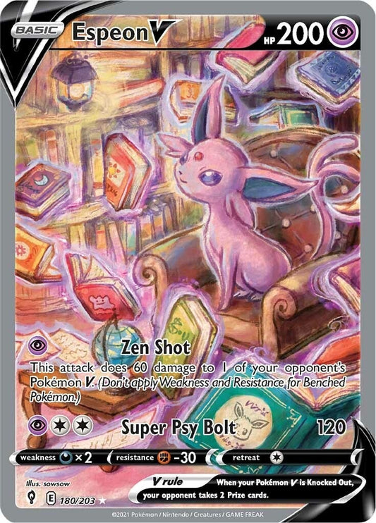Image for Espeon V (Alternate Full Art) (180/203) (SWSH07: Evolving Skies) (SWSH07) - Pokemon