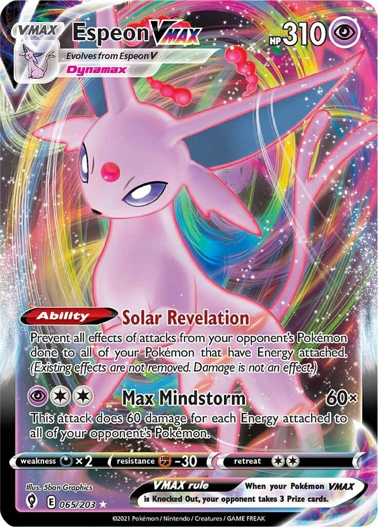 Image for Espeon VMAX (065/203) (SWSH07: Evolving Skies) (SWSH07) - Pokemon