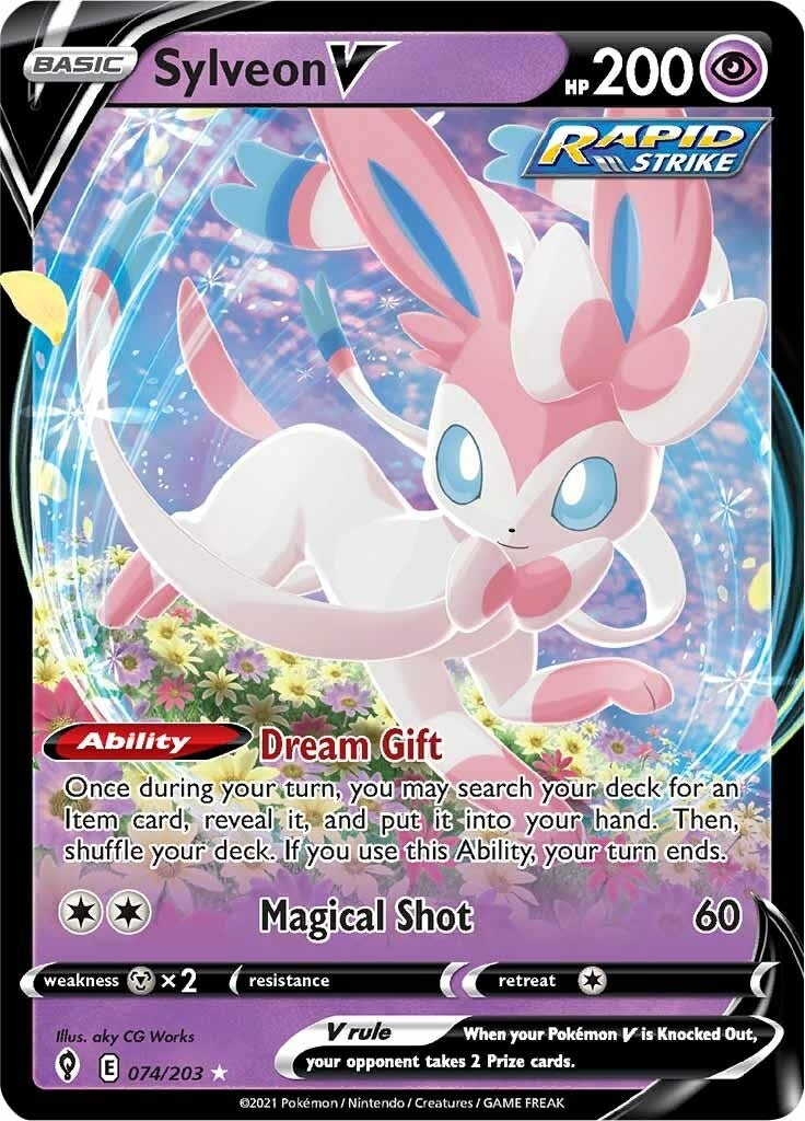 Image for Sylveon V (074/203) (SWSH07: Evolving Skies) (SWSH07) - Pokemon