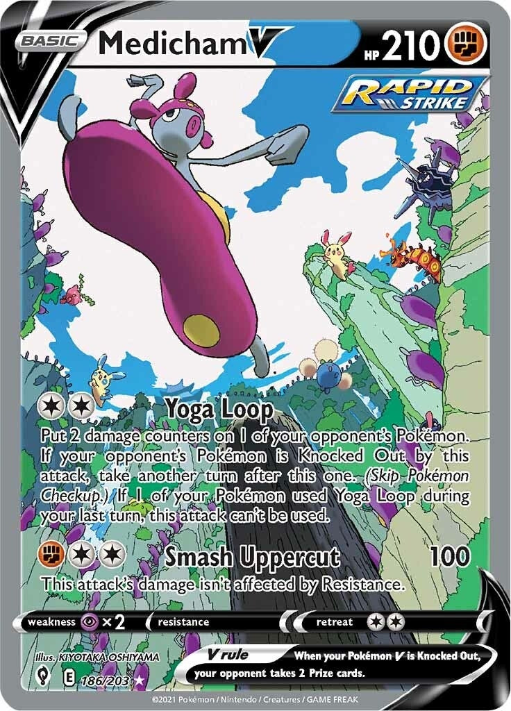 Image for Medicham V (Alternate Full Art) (186/203) (SWSH07: Evolving Skies) (SWSH07) - Pokemon