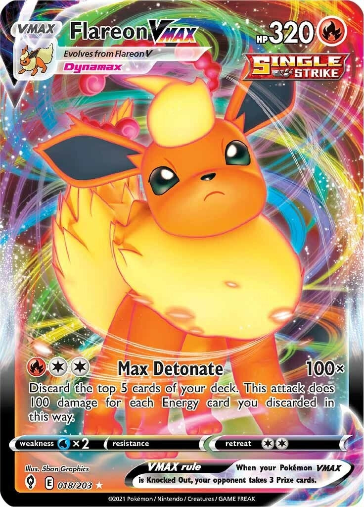 Image for Flareon VMAX (018/203) (SWSH07: Evolving Skies) (SWSH07) - Pokemon