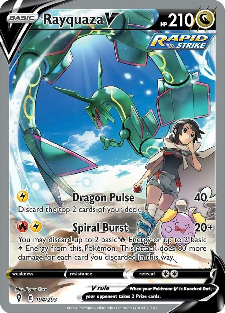 Image for Rayquaza V (Alternate Full Art) (194/203) (SWSH07: Evolving Skies) (SWSH07) - Pokemon