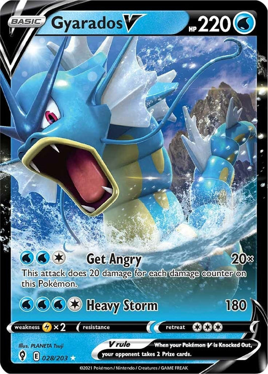 Image for Gyarados V (028/203) (SWSH07: Evolving Skies) (SWSH07) - Pokemon