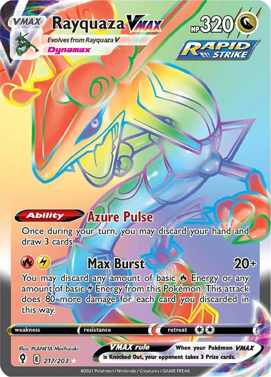 Image for Rayquaza VMAX (Secret) (217/203) (SWSH07: Evolving Skies) (SWSH07) - Pokemon