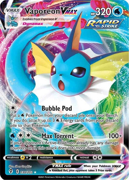 Image for Vaporeon VMAX (030/203) (SWSH07: Evolving Skies) (SWSH07) - Pokemon