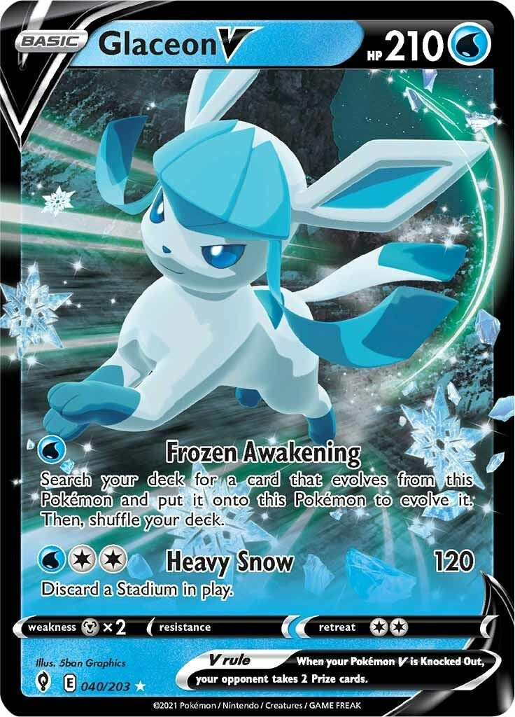 Image for Glaceon V (040/203) (SWSH07: Evolving Skies) (SWSH07) - Pokemon
