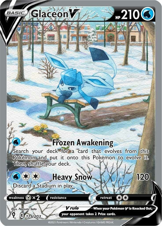 Image for Glaceon V (Alternate Full Art) (175/203) (SWSH07: Evolving Skies) (SWSH07) - Pokemon