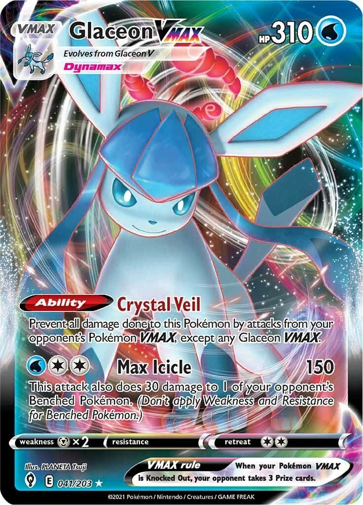 Image for Glaceon VMAX (041/203) (SWSH07: Evolving Skies) (SWSH07) - Pokemon