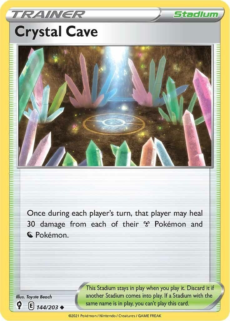 Image for Crystal Cave (144/203) (SWSH07: Evolving Skies) (SWSH07) - Pokemon