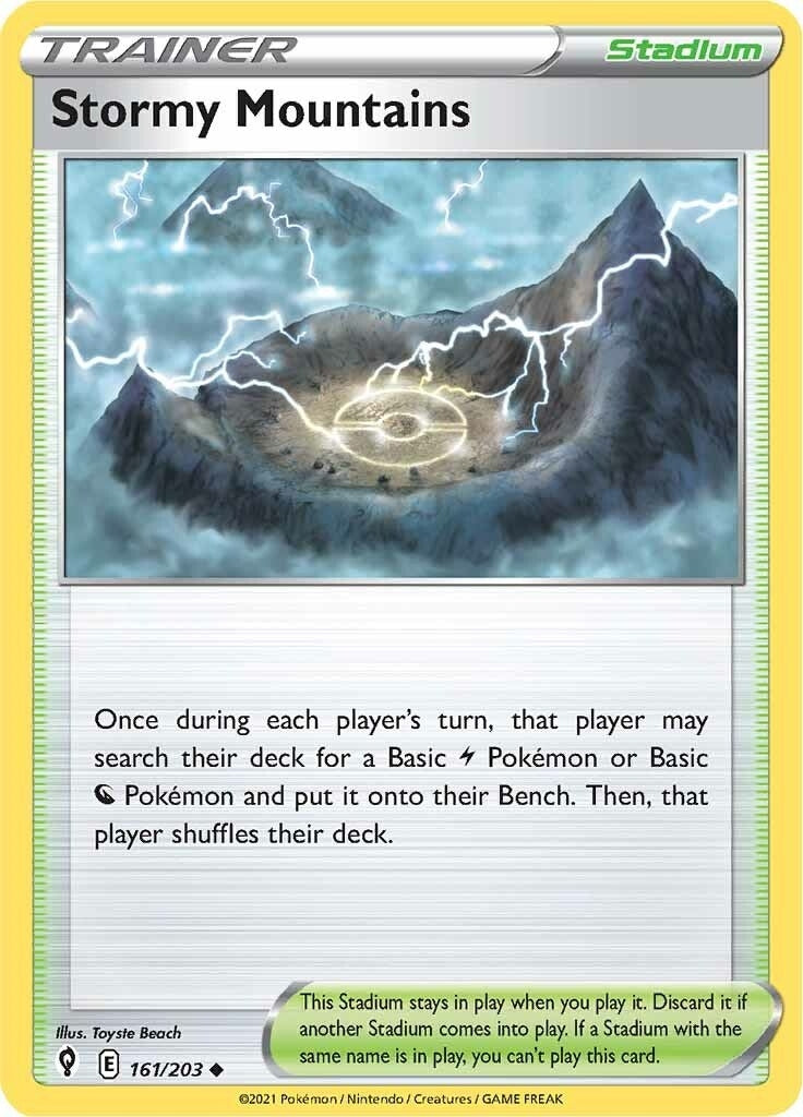 Image for Stormy Mountains (161/203) (SWSH07: Evolving Skies) (SWSH07) - Pokemon