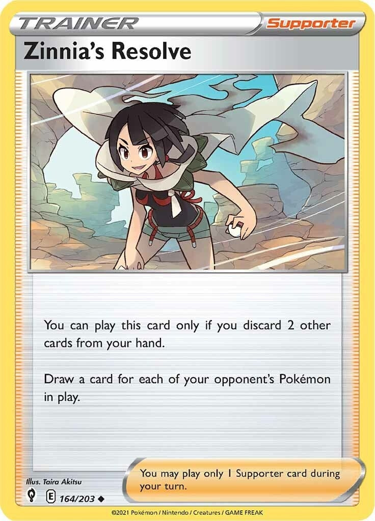 Image for Zinnia's Resolve (164/203) (SWSH07: Evolving Skies) (SWSH07) - Pokemon