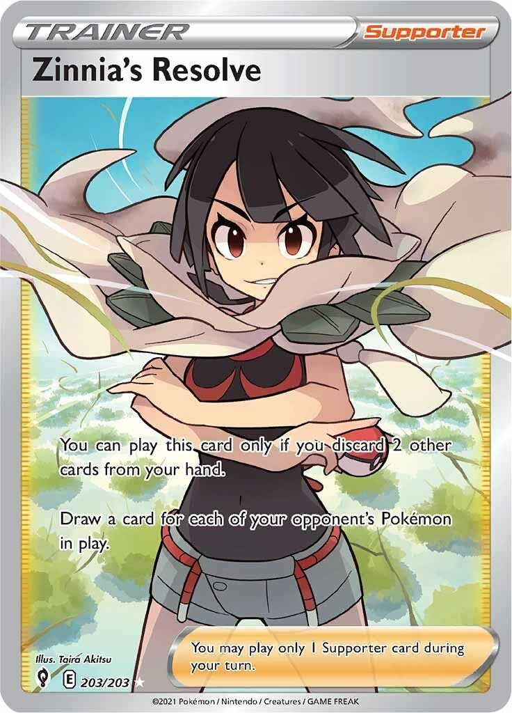 Image for Zinnia's Resolve (Full Art) (203/203) (SWSH07: Evolving Skies) (SWSH07) - Pokemon