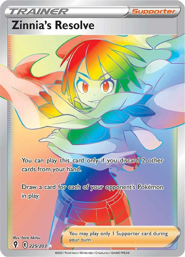 Image for Zinnia's Resolve (Secret) (225/203) (SWSH07: Evolving Skies) (SWSH07) - Pokemon