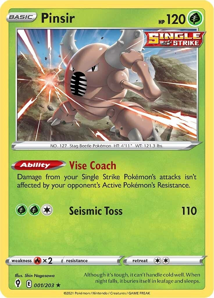 Image for Pinsir (001/203) (SWSH07: Evolving Skies) (SWSH07) - Pokemon