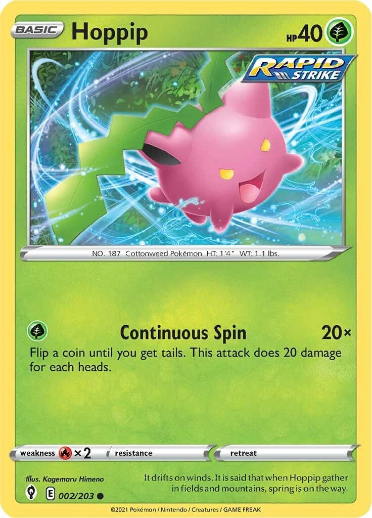 Image for Hoppip (002/203) (SWSH07: Evolving Skies) (SWSH07) - Pokemon