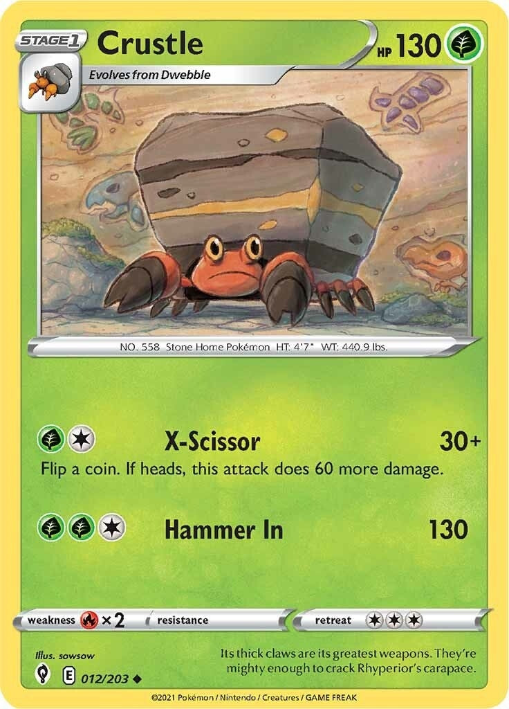 Image for Crustle (012/203) (SWSH07: Evolving Skies) (SWSH07) - Pokemon